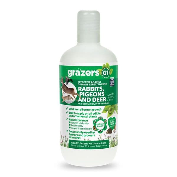 Grazers G1 Rabbit Pigeon and Deer Repellent 375ml Concentrated bottle
