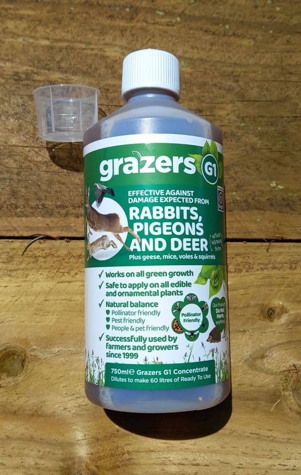Grazers G1 Rabbit Pigeon and Deer Repellent 750ml Concentrated bottle