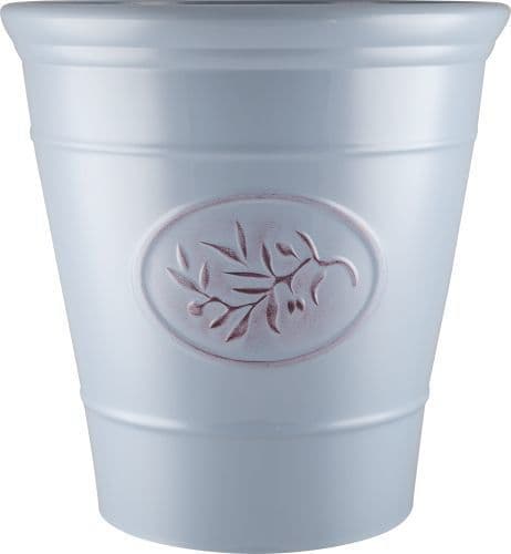 Light Blue Olive Planter