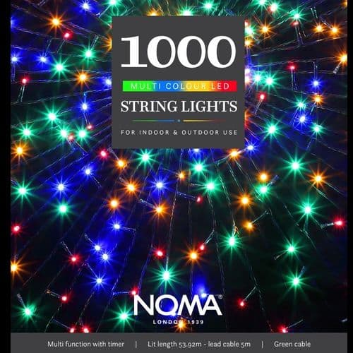 Noma  1000 Multi Colour LED String Lights 4921526