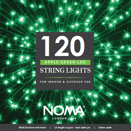 Noma 120 Green LED String Lights 4921570