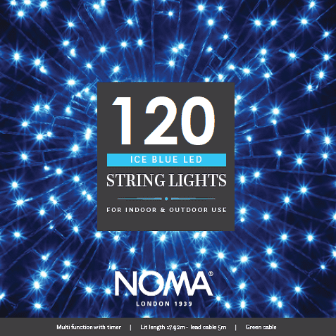 Noma 120 Iced Blue Colour LED String Lights 4921550