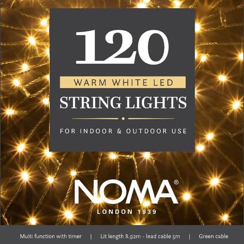 Noma 120 Warm White LED String Lights 4921500