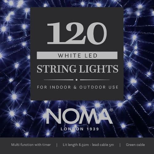 Noma 120 White LED String Lights 492150