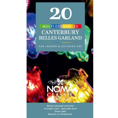 Noma 20  Classic  Canterbury Bells   String Lights Battery Operated  2522001