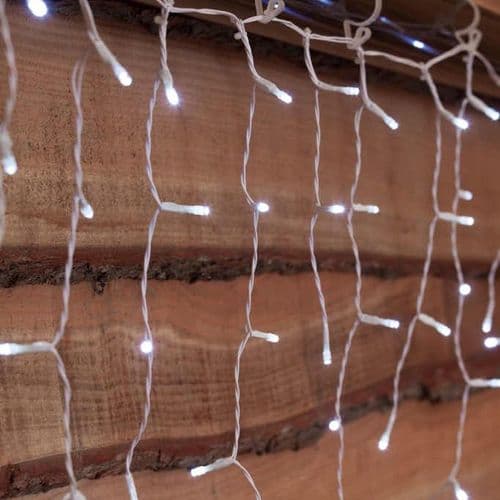 Noma 200 Fit & Forget Battery Operated White Icicle Lights