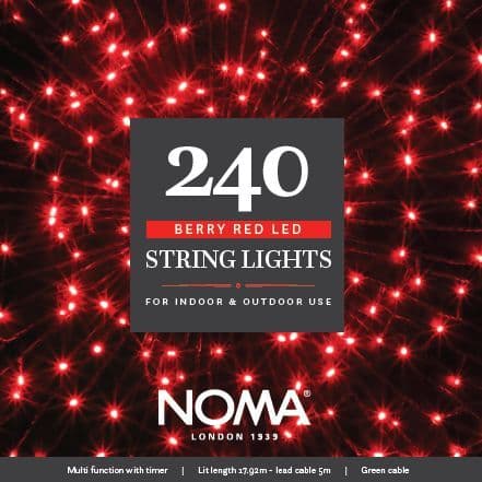 Noma 240 Red LED String Lights 4921562