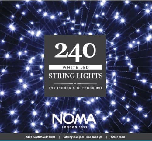 Noma 240 White LED String Lights 4921512