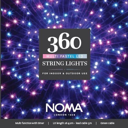Noma 360 Pastel Coloured LED String Lights 4921533