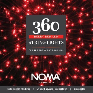 Noma 360 Red LED String Lights 4921563