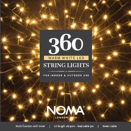 Noma 360 Warm White LED String Lights 4921503
