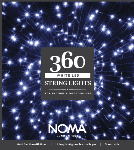Noma 360 White LED String Lights 4921513