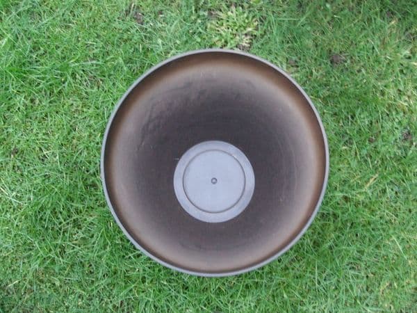 Red Black Burnt Finish Large 33cm Plastic Planter