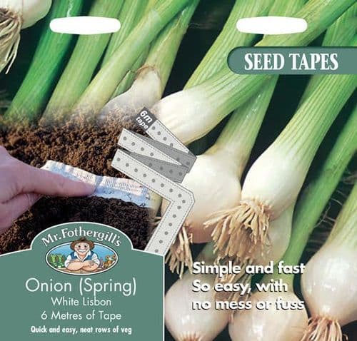 Seed Tapes Spring Onion - White Lisbon