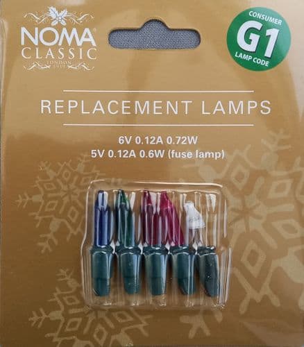 Spare Bulbs and Fuse for Christmas Fairy Lights G1 by Noma