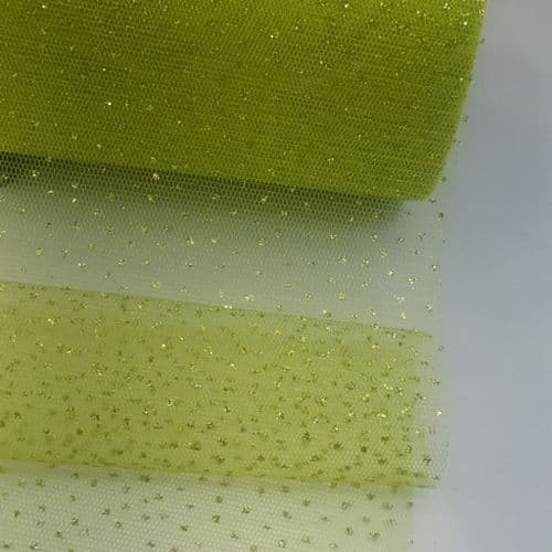 Apple Green Enhance Sparkle Soft Tulle 6" x 100 Y