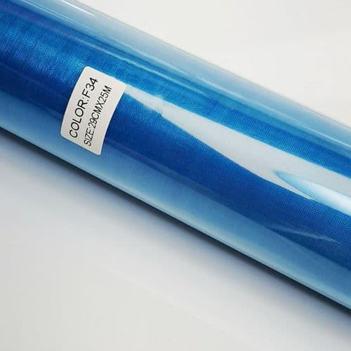Aqua Organza Roll Fabric Wedding Party Venue Decor Chair Bows 29cm x 25Y
