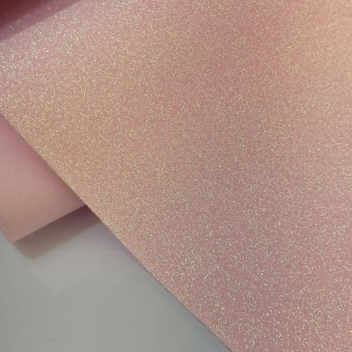 Baby Pink Fine Glitter Fabric Eurotulle