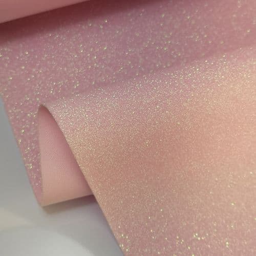 Baby Pink Fine GlitterSparkle Fabric 130cm width Eurotulle