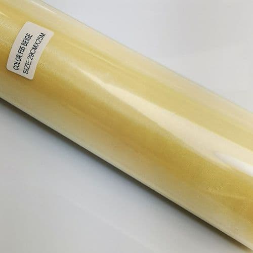 Beige Organza Roll Fabric Wedding Party Venue Decor Chair bows 29cm x 25Y