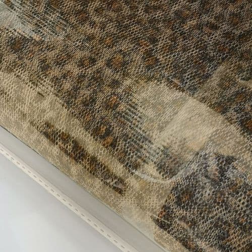 Black / Brown Leopard 54" Stiff Tulle Netting Fabric