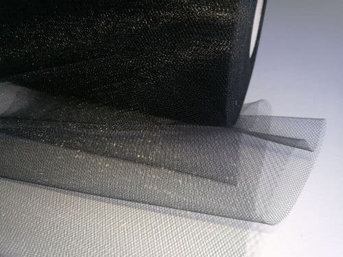Black Shimmer Shiny Tulle Roll Eurotulle