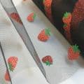 Black  Strawberry Soft Tulle Netting Fabric Eurotulle