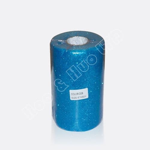 Blue Glitter Tulle Fabric D08