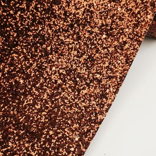 Brown Chunky Glitter Fabric Eurotulle