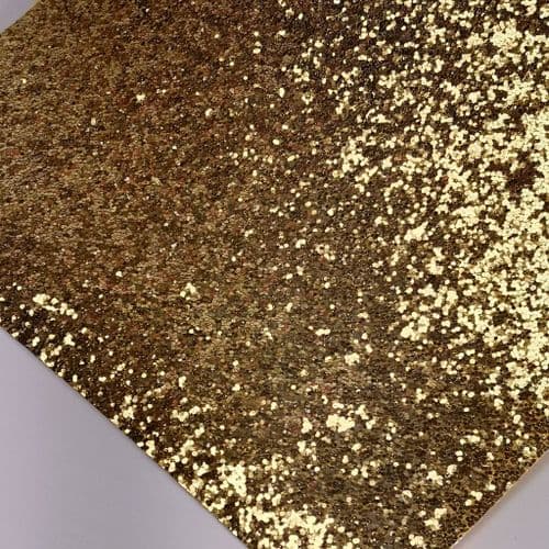 Copper gold Glitter Chunky Fabric Eurotulle