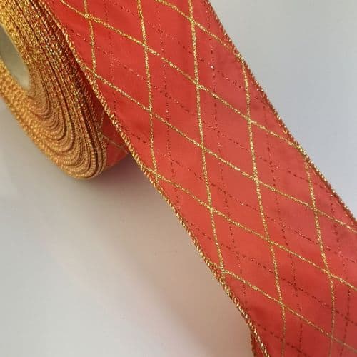 Criss-cross Wired Ribbon 6.2cm