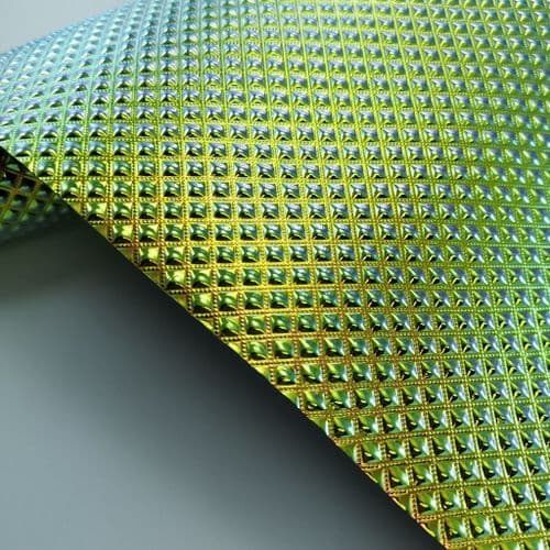 Diamond Gold Leatherette Fabric Eurotulle