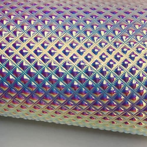 Diamond White Leatherette Fabric Eurotulle