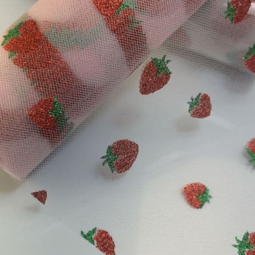 Dusky Pink Strawberry Soft Tulle Neeting Fabric Eurotulle