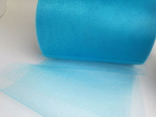 E 09 Aqua Shimmer Shiny Tulle Roll Eurotulle
