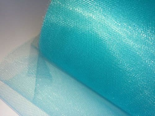 E 10 Turquoise Shimmer Shiny Tulle Roll Eurotulle