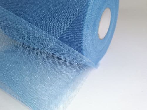 E 11 Smoke Blue Shimmer Shiny Tulle Roll Eurotulle