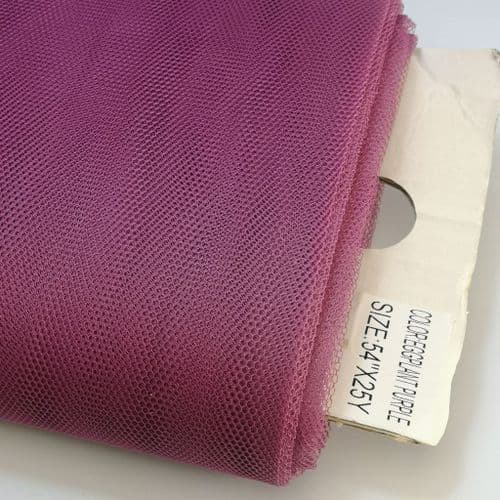Eggplant Purple Stiff Tulle 54 inch bolt