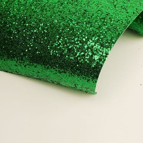 Emerald Chunky Glitter Fabric