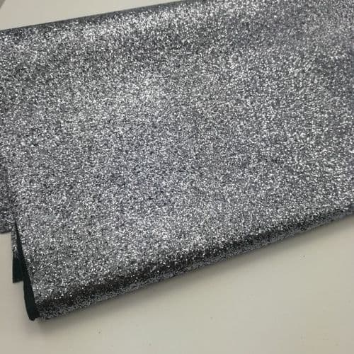 Eurotulle 135cm width Fine glitter Fabric Grey