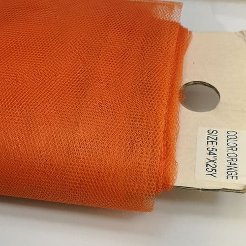 Eurotulle orange Stiff Honeycomb Tulle Fabric 54 inch bolt