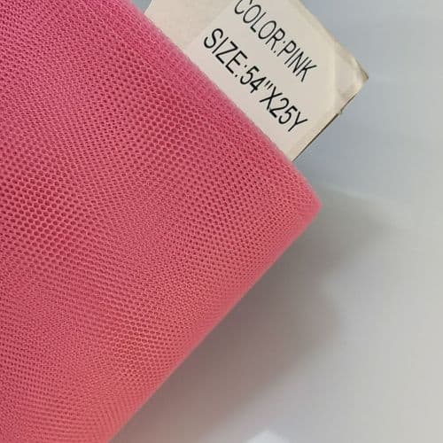 Eurotulle Pink Honeycomb Tulle Fabric 54 inch Bolt