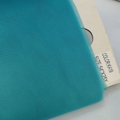 Eurotulle Turquoise Stiff Honeycomb Fabric 54 inch bolt