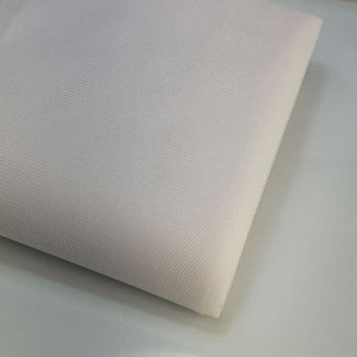 EurotulleStiff Tulle Honey Comb Fabric white 54 inch bolt