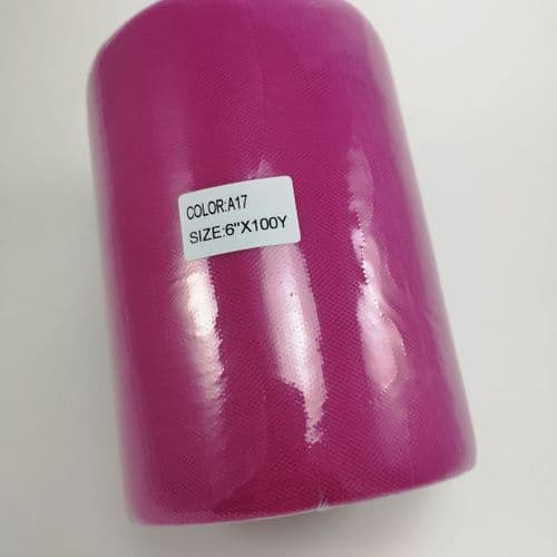 Fuchsia Polyester Tulle Roll A Range 100 Yards