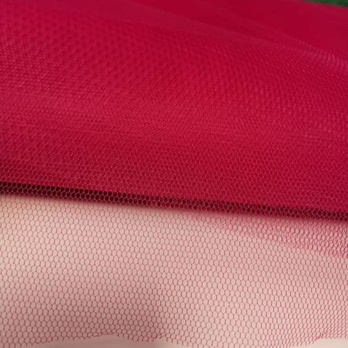 Fuchsia Stiff Honeycomb Tulle Fabric 54 inch Eurotulle