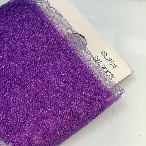 Glitter Purple Soft Sparkle Tulle 54 inch x 20 Y