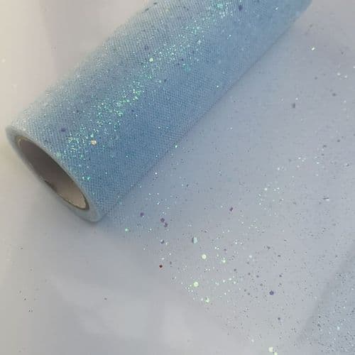 Glitter Tulle Light Blue A 09 Glitter Sparkle Tulle Netting