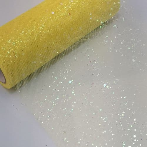 Glitter Tulle Yellow A 11 Glitter Sparkle Tulle Netting