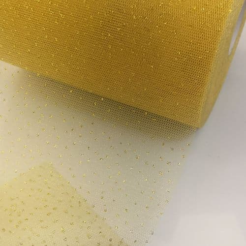 Gold Enhance Sparkle Soft Tulle 6" x 100 Y